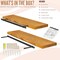 Sorbus Wood Floating Shelves for Wall - 35” Solid Wood Wall Shelves for Bathroom Decor, Books, Bedroom & Living Room - Set of 2 Black Wall Mounted Kitchen Shelves - Durable 100% Premium Solid Pine